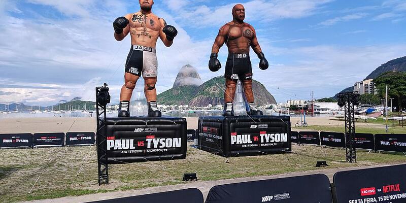 Werbung für Boxkampf Mike Tyson vs. Jake Paul am 15.11.2024 - Foto: über dts Nachrichtenagentur