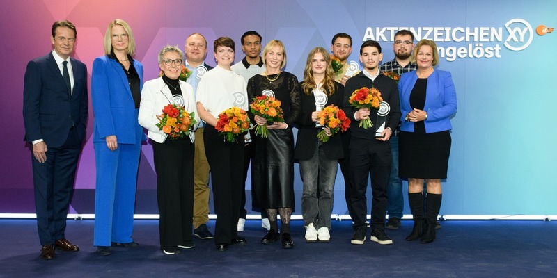 XY-Preis 2024: Bundesinnenministerin Nancy Faeser ehrt neun Menschen für ihren mutigen Einsatz - Foto: presseportal.de