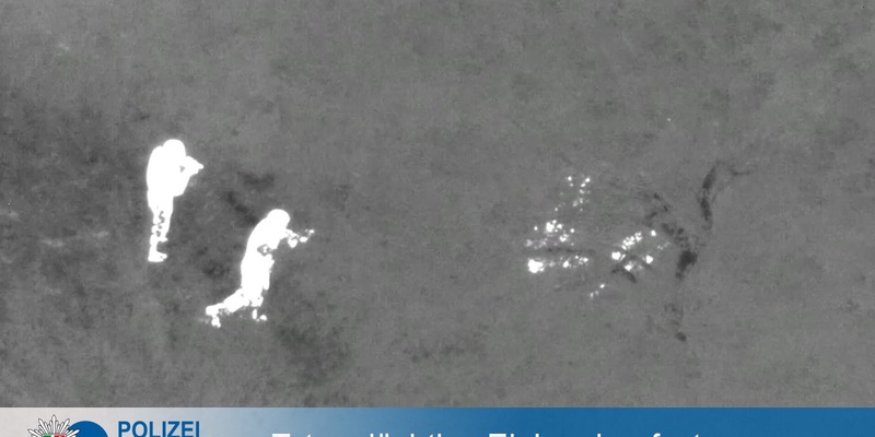 POL-GE: Tatverdächtige mit Hubschrauber gestellt und festgenommen - Foto: presseportal.de