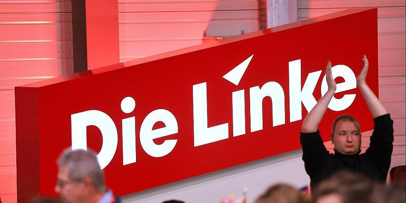 Linken-Logo auf Parteitag (Archiv) - Foto: über dts Nachrichtenagentur