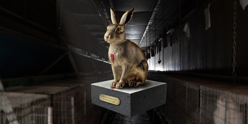 Preis der Herzlosigkeit 2024 geht an die größte Kaninchenzucht Deutschlands, Dr. Zimmermann GbR in Abtsgmünd - das Unternehmen profitiert massiv von der Massentierhaltung - Foto: presseportal.de