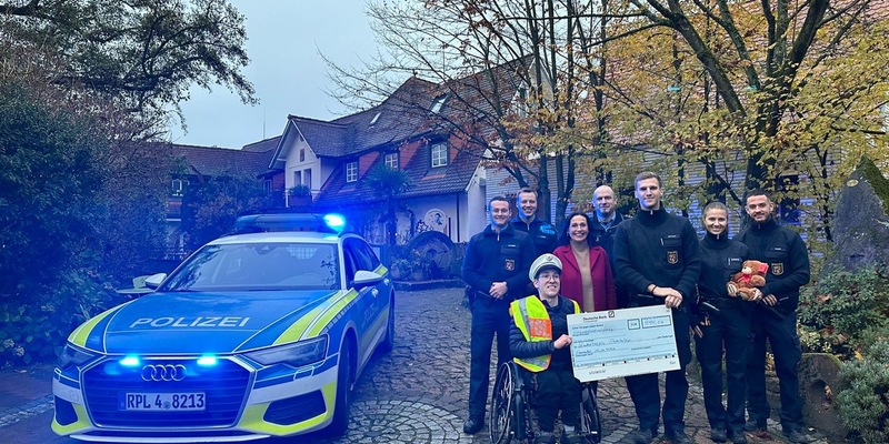 POL-PDLU: Spendenübergabe der Polizei Frankenthal an das Kinderhospiz Sterntaler in Dudenhofen - Foto: presseportal.de