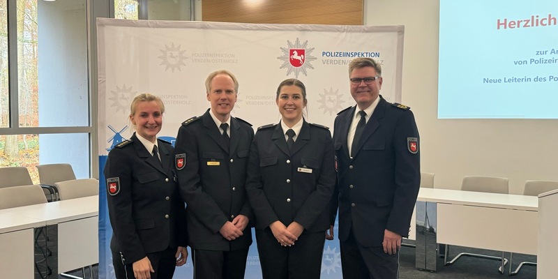 POL-OLD: Führungswechsel beim Polizeikommissariat Osterholz/Polizeipräsident Andreas Sagehorn überträgt die Leitung an Polizeirätin Sarah Humbach - Foto: presseportal.de