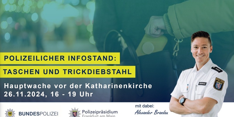POL-F: 241125- 1137 Frankfurt- Innenstadt: Präventionsstand Taschendiebstahl auf dem Weihnachtsmarkt - Foto: presseportal.de