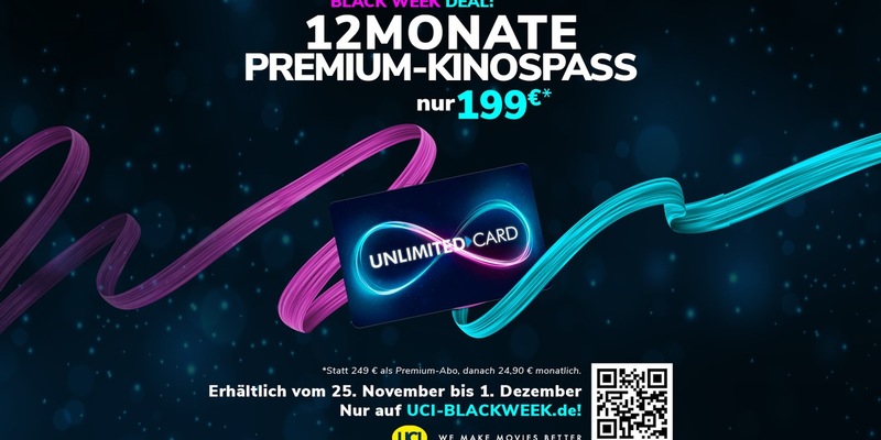 UCI BLACK WEEK DEAL / Unlimited Kino-Flatrate Angebot ab 49 Euro - Foto: presseportal.de