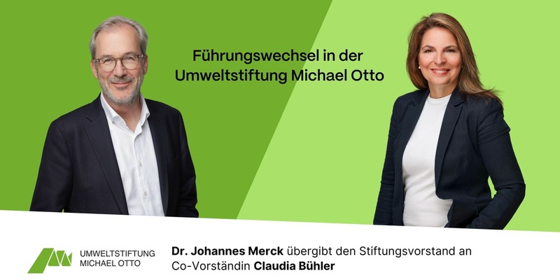 Führungswechsel in der Umweltstiftung Michael Otto (UMO) / Dr. Johannes Merck verlässt nach 32 Jahren den Stiftungsvorstand. Co-Vorständin Claudia Bühler übernimmt - Foto: presseportal.de