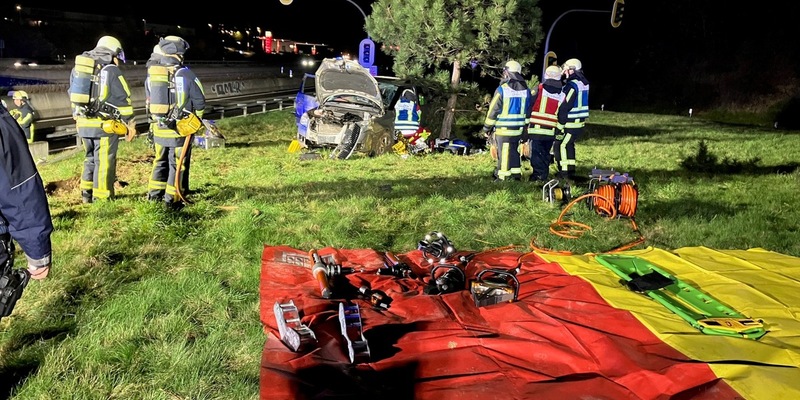 FW-BO: Verkehrsunfall auf der BAB 40 - Foto: presseportal.de