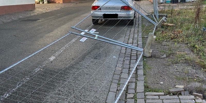 POL-PDLD: Zaun gegen Auto - Foto: presseportal.de