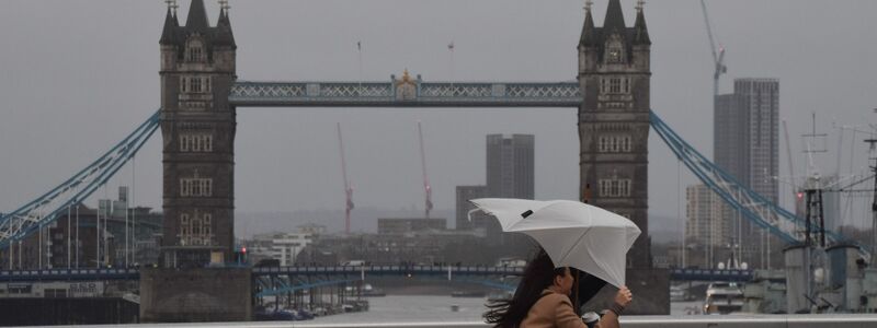 Auch in London gab es starken Wind sowie Regen. - Foto: Vuk Valcic/ZUMA Press Wire/dpa