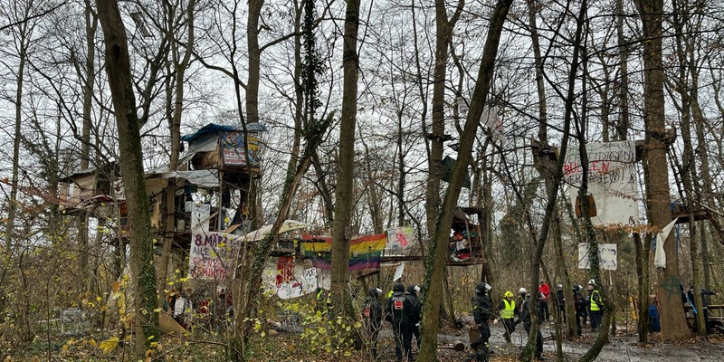 POL-FR: Freiburg: Einsatzmaßnahmen im Zusammenhang mit der Räumung einer besetzten Waldfläche - Person aus hilfloser Lage gerettet - Foto: presseportal.de