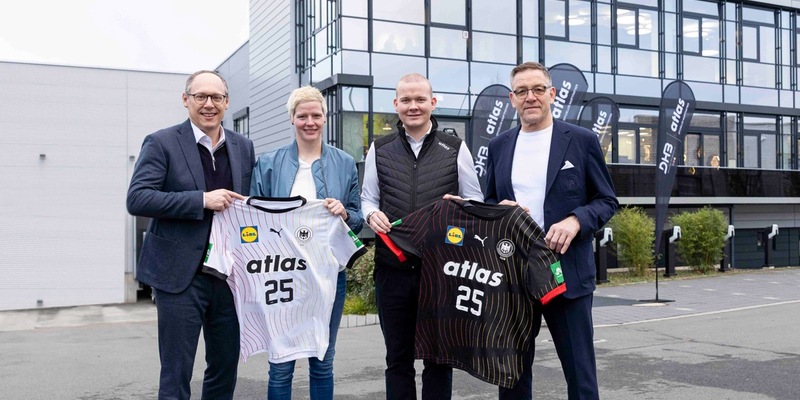 ATLAS neuer DHB-Hauptpartner / Dortmunder Hersteller von Sicherheitsschuhen wird auf den Trikots der Nationalmannschaften sichtbar - Foto: presseportal.de