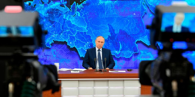 Putin stellt sich den Fragen von Journalisten und Bürgern (Archivbild) - Foto: Aleksey Nikolskyi/Pool Sputnik Kremlin/AP/dpa