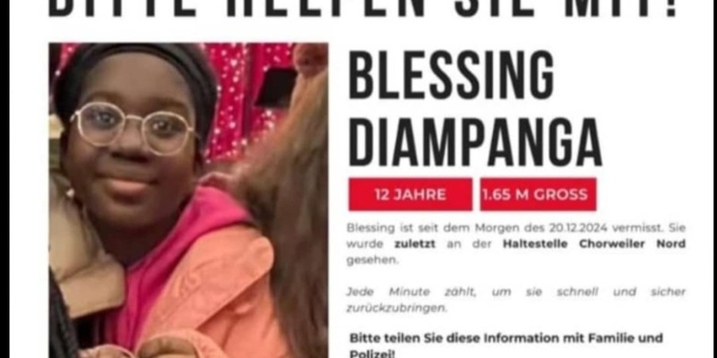 POL-K: 241221-1-K/D 12-jährige Kölnerin vermisst - Öffentlichkeitsfahndung - Foto: presseportal.de