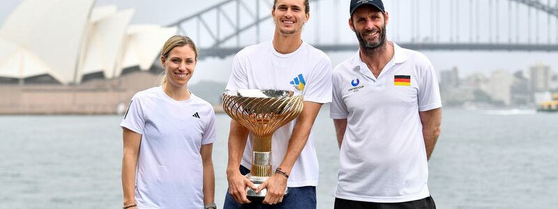 Das deutsche Team um Alexander Zverev (Mitte) gewann 2024 den United Cup. - Foto: Bianca De Marchi/AAP/dpa