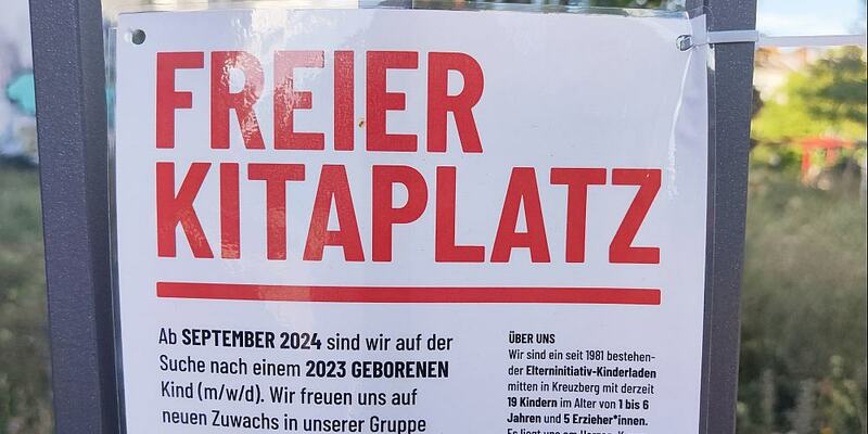 Ausschreibung von Kitaplatz (Archiv) - Foto: über dts Nachrichtenagentur