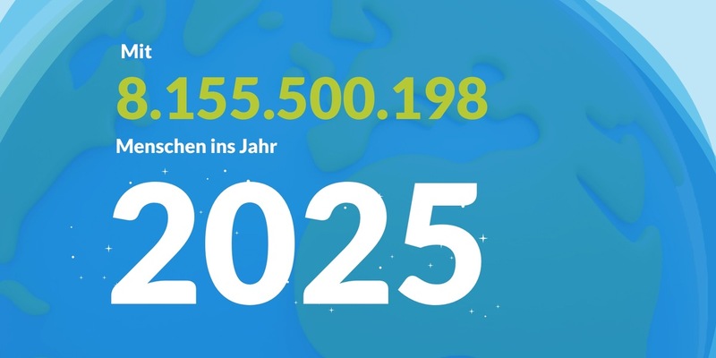8.155.500.198 Menschen - wie lange noch bis zur neunten Milliarde? - Foto: presseportal.de
