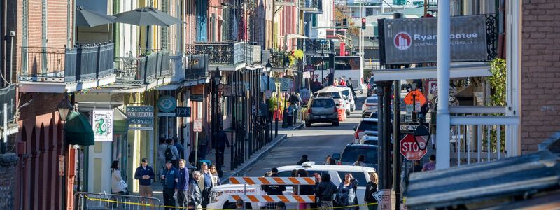 Der Tatort wurde weiträumig abgesperrt. - Foto: Chris Granger/The Times-Picayune/The New Orleans Advocate/AP/dpa