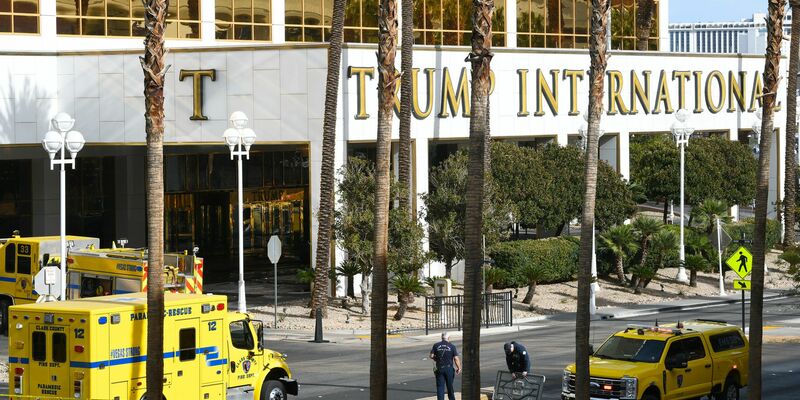 Im explodierten Auto vor dem Trump-Hotel saß eine Person, die bis zur Unkenntlichkeit verbrannte.  - Foto: Sam Morris/Las Vegas Review-Journal/AP/dpa