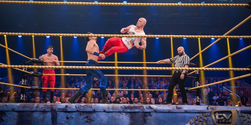 Metehan Kocbasoglu René Casselly Fabian Hambüchen TV total Promi Wrestling - Foto: presseportal.de