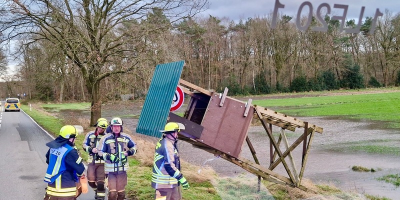 FW Hünxe: Mehrere unwetterbedingte Einsatzstellen - Foto: presseportal.de