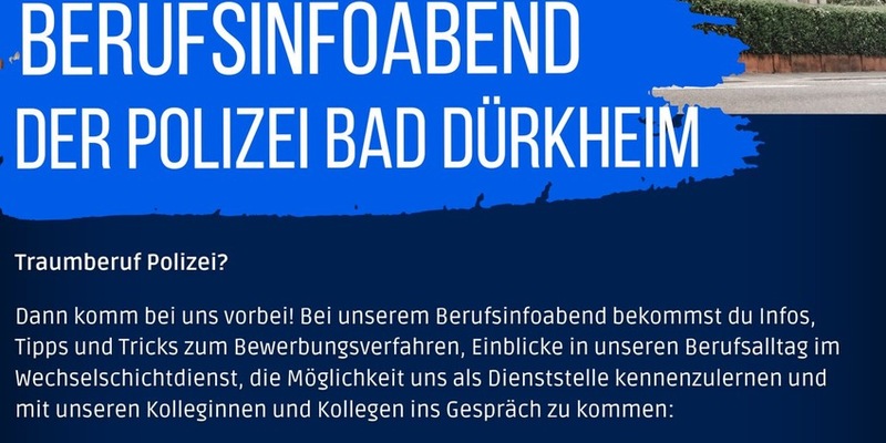 POL-PDNW: Berufsinformationsabend bei der Polizeiinspektion Bad Dürkheim - Foto: presseportal.de