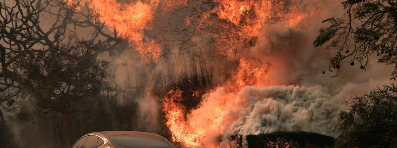 Zahlreiche Bewohner versuchten, betroffene Gebiete zu verlassen. - Foto: Damian Dovarganes/AP/dpa