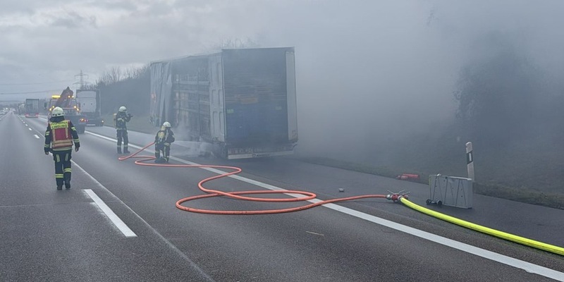 POL-WI: LKW-Brand auf der A3 im Bereich der Stadt Limburg - Foto: presseportal.de
