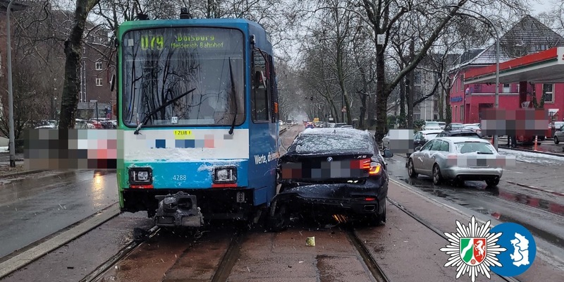 POL-DU: Dellviertel: Straßenbahn beim Wenden übersehen - Ein Verletzter - Foto: presseportal.de