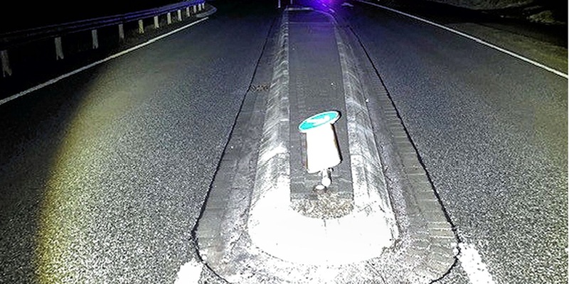 POL-PPWP: Schild umgemäht und abgehauen - Foto: presseportal.de