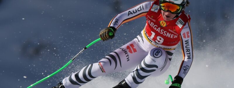 Kira Weidle-Winkelmann verpasste in der Abfahrt von St. Anton knapp die Top Ten. - Foto: Marco Trovati/AP/dpa