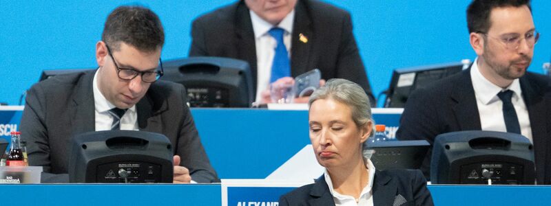 AfD-Co-Chefin Alice Weidel (r.) soll die AfD als Kanzlerkandidatin den Bundestagswahlkampf führen.  - Foto: Sebastian Kahnert/dpa