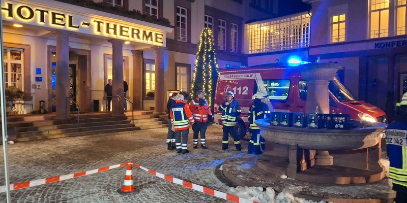 KFV-CW: Hotel in Bad Teinach wegen Kabelbrand evakuiert /Schmorbrand in Wand des Dampfbades - Foto: presseportal.de