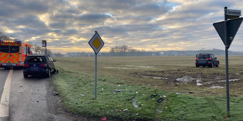 POL-COE: Dülmen, Dernekamp/ Autos kollidiert - Foto: presseportal.de