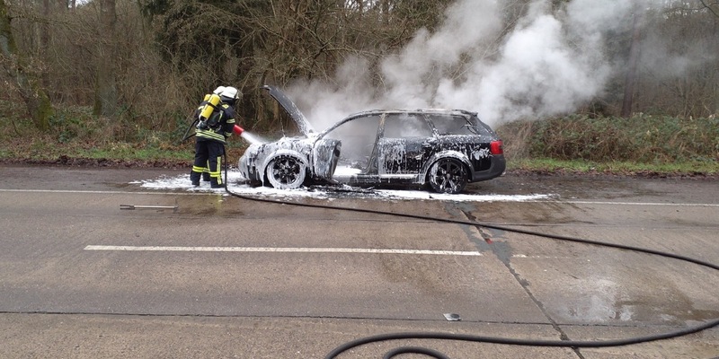 POL-NI: Husum/Langendamm - PKW vollständig ausgebrannt - Foto: presseportal.de