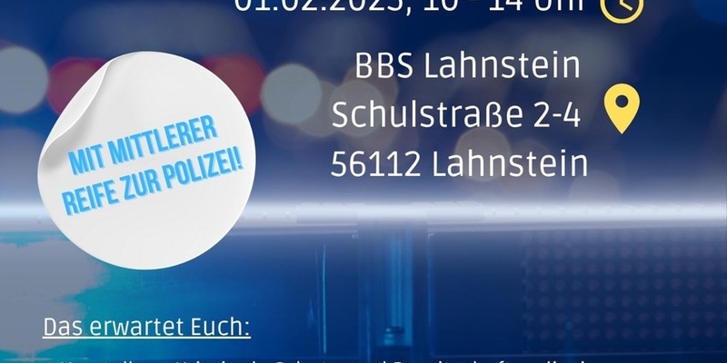 POL-PPKO: Tag der offenen Tür BBS Lahnstein - Polizeidienst & Verwaltung - Vorführungen & Bewerbungstraining - Foto: presseportal.de
