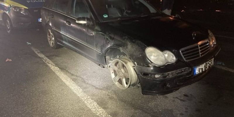 POL-OF: Nach Unfall auf der Felge geflüchtet: Betrunkener Autofahrer gestoppt - Foto: presseportal.de