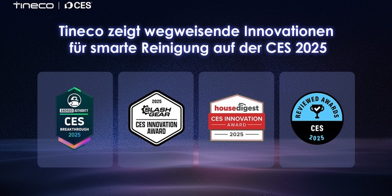 Voller Erfolg auf CES 2025: Tineco vierfach ausgezeichnet für Innovationen in der smarten Bodenpflege - Foto: presseportal.de