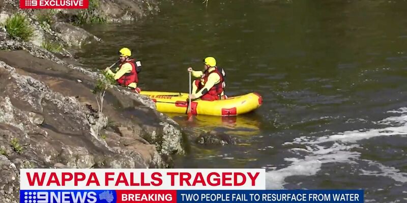 Die Wappa Falls in Queensland gelten als gefährlich - es gab dort schon einige Todesfälle. - Foto: 9news/9NEWS/AAP/dpa