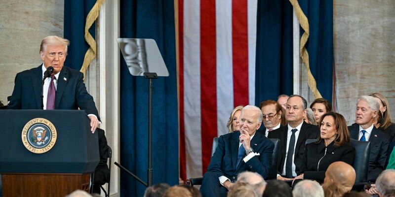 Die Antrittsrede hielt Trump wegen klirrender Kälte im Inneren des Kapitols. - Foto: Kenny Holston/Pool The New York Times/AP/dpa