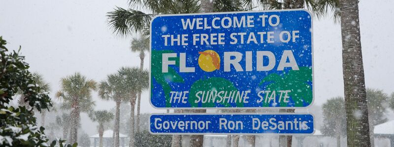 Schnee hatten die Einwohner Floridas dort lange nicht gesehen. - Foto: Luis Santana/Tampa Bay Times/ZUMA Press Wire/dpa