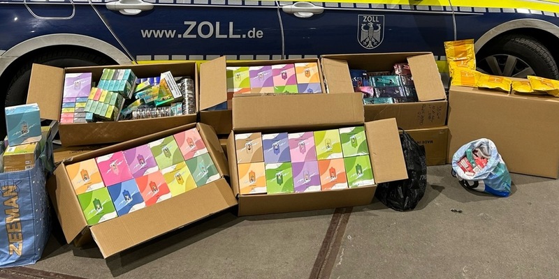 HZA-DO: Steueraufsichtskontrollen des Dortmunder Zolls / Einweg E-Zigaretten, Heats, Snus, CBD-Vapes und Wasserpfeifentabak sichergestellt - Foto: presseportal.de