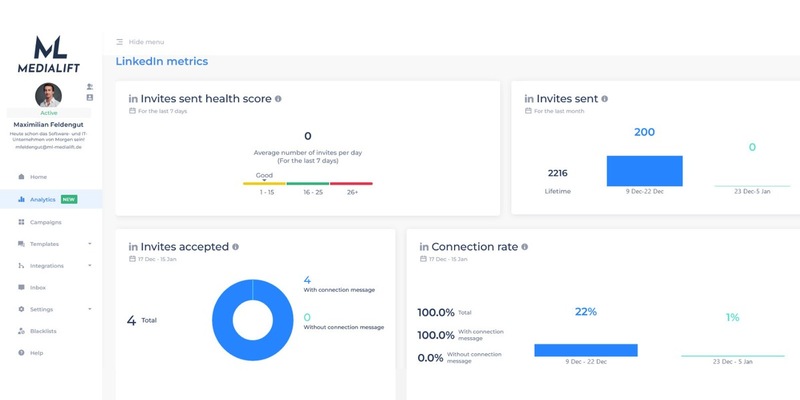 Praktische Bedienungshilfe für LinkedIn-Akquise: MEDIALIFT GmbH bringt eigene Vertriebs-Software für Software- und IT-Unternehmen an den Start - Foto: presseportal.de