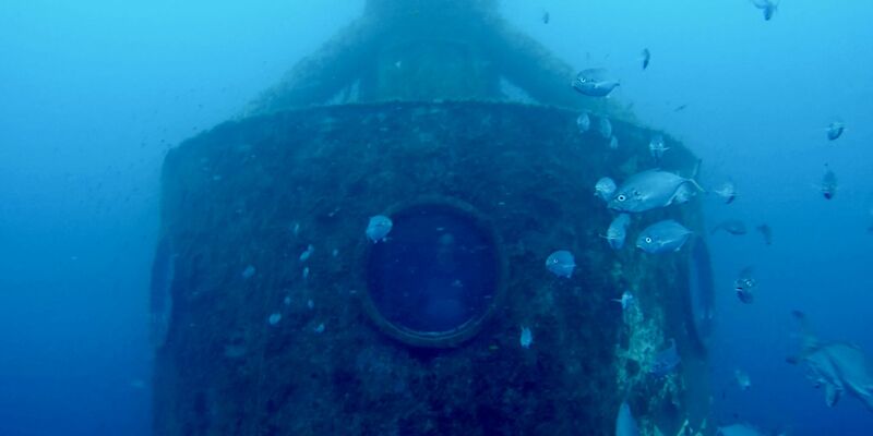 Durch die Bullaugenfenster beobachtete Koch das Meer. - Foto: ---/Ocean Builders/dpa