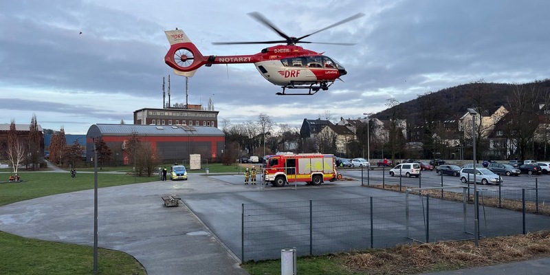 FW-EN: Hubschrauberlandung am Ennepebogen - Foto: presseportal.de