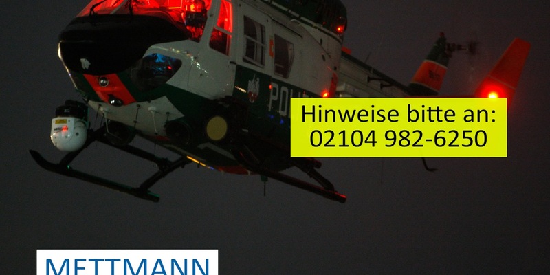 POL-ME: Einbruch in Bank: Polizei fahndete per Hubschrauber nach den Tätern - Mettmann - 2501093 - Foto: presseportal.de