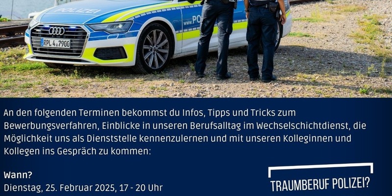POL-PPRP: Berufsinformationsabende bei der Polizeiinspektion Ludwigshafen 2 -Termine 2025 - Foto: presseportal.de