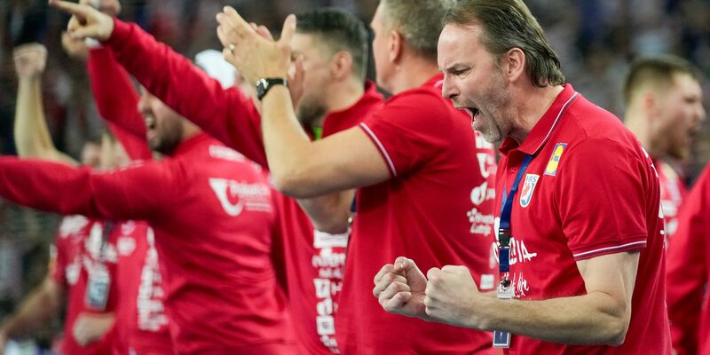 Marin Jelinic spielt mit Kroatien um die Goldmedaille bei der WM.  - Foto: Darko Bandic/AP/dpa