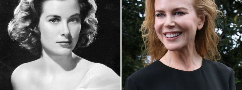 Suchte man für ihren Typ Frau und die stechend blauen Augen Ähnlichkeiten bei den Stars der goldenen Hollywood-Ära, dann erinnerte Kidman viele stets an Grace Kelly. (Archivbild-Kombo) - Foto: picture alliance / dpa