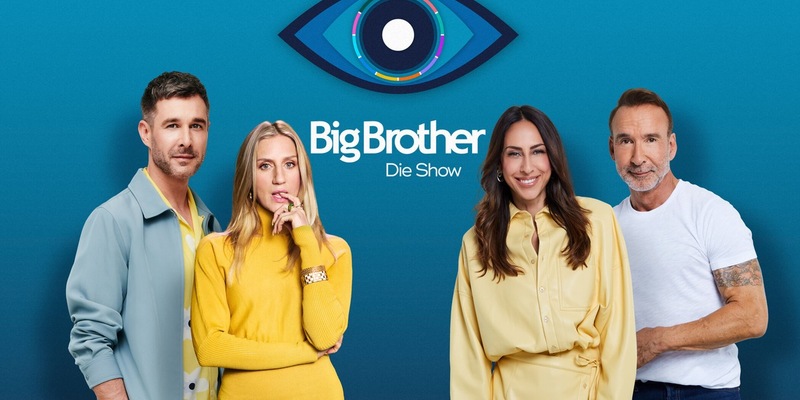 Jochen Schropp Elena Gruschka Melissa Khalaj Jochen Bendel Big Brother - Die Show - Foto: Joyn/Christoph Köstlin/Marc Rehbeck, presseportal.de