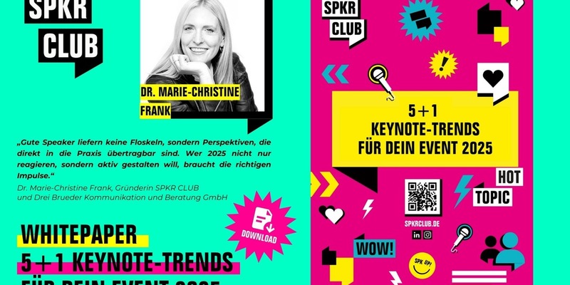 Von KI und Multikrisen über Wokeness-Bewegungen bis hin zu personalisierter Medizin: Das sind die großen Speaker-Themen 2025 - Foto: presseportal.de